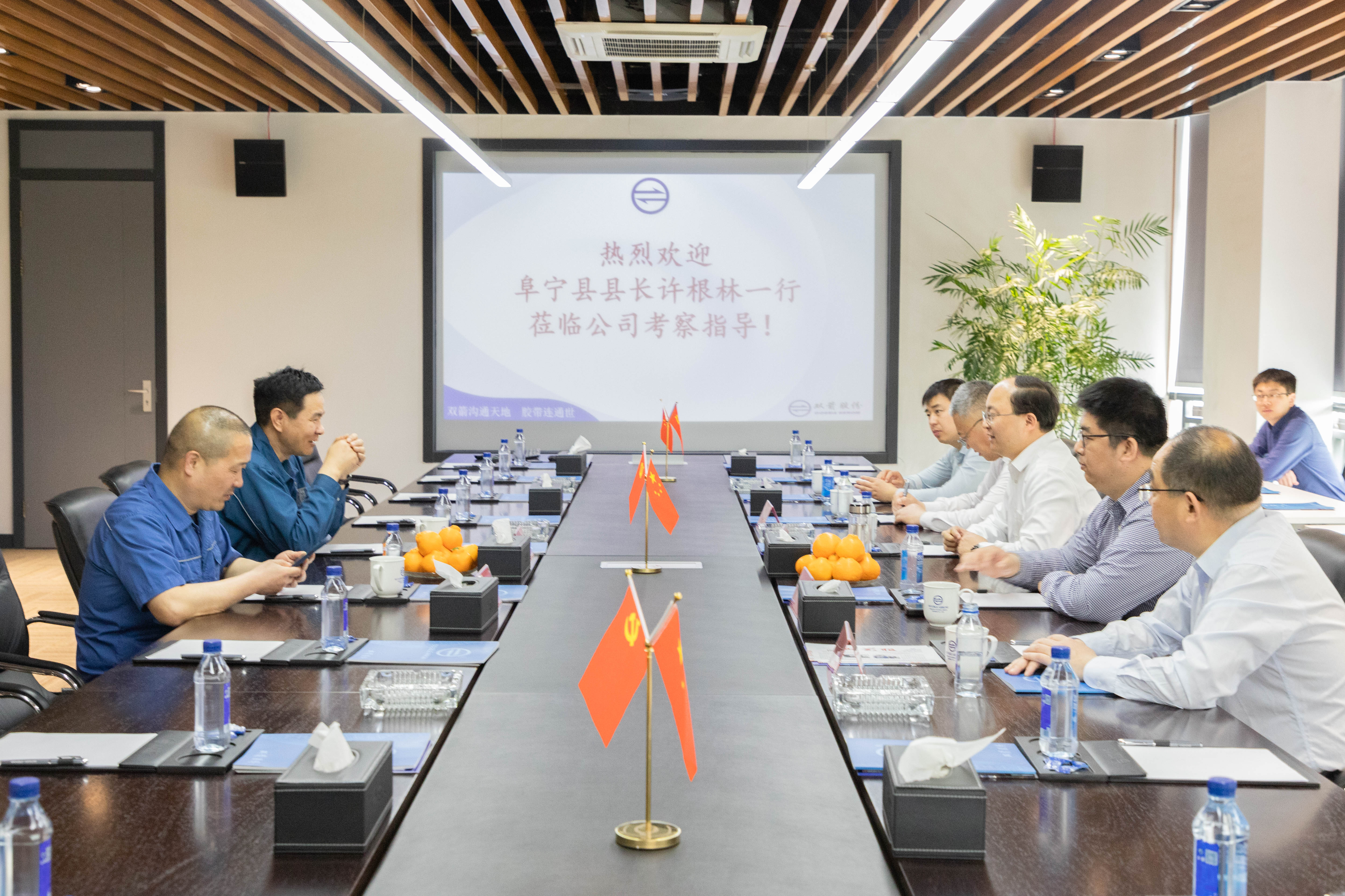 江苏省阜宁县委副书记、县长许根林等一行领导到访双箭